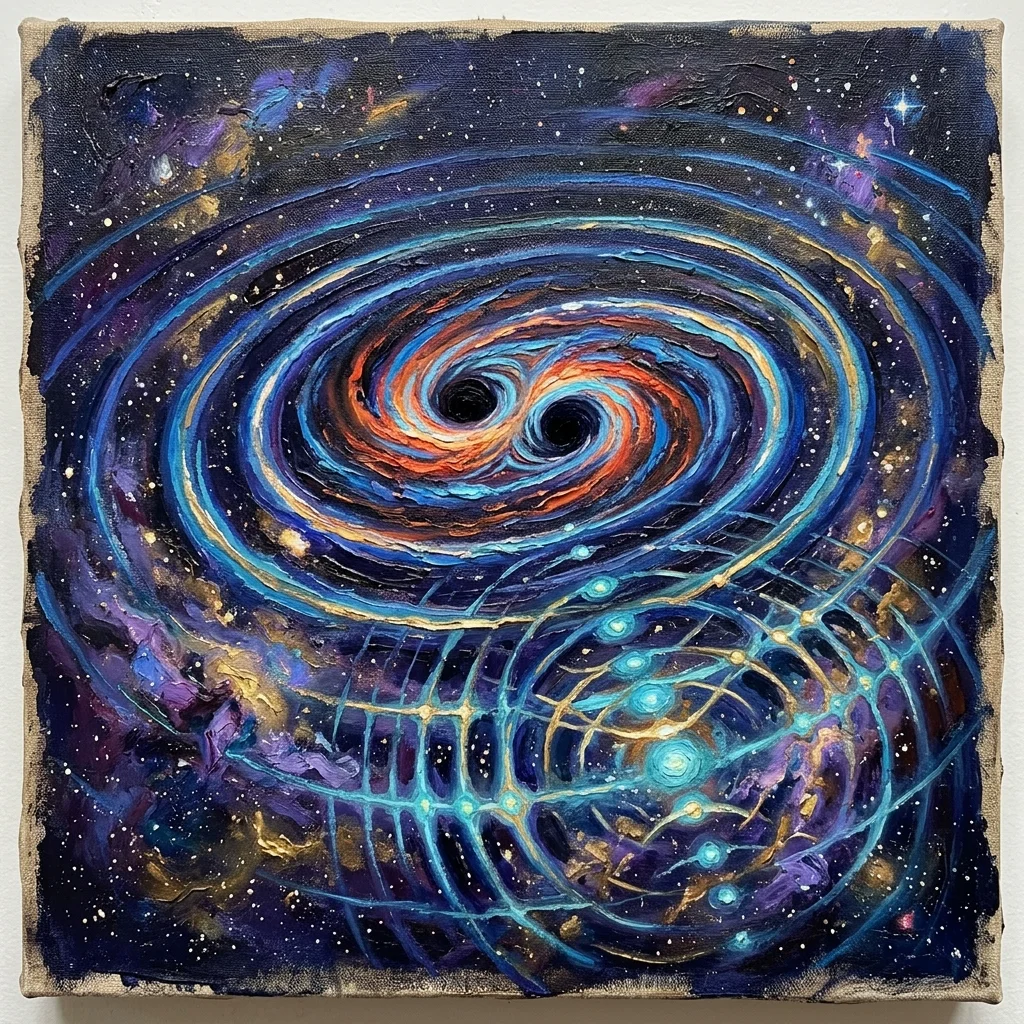 Artistic visualization for Gravitational Wave Interferometric Computation