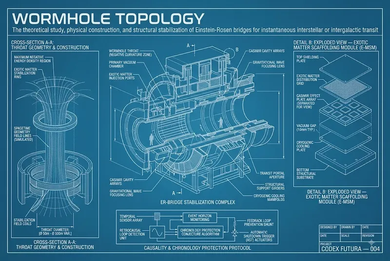 Blueprint engineering schematic for Wormhole Topology.